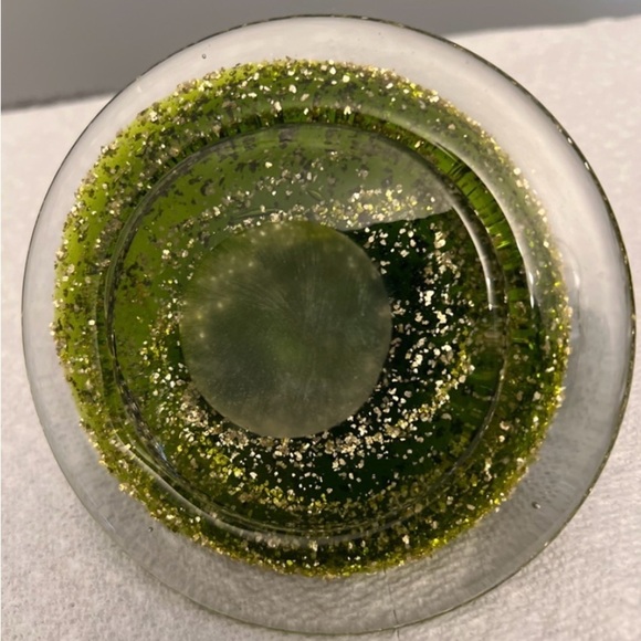 1960's MURANO ITALY ART GLASS GOLD AVENTURINE BIRD DESIGN SCULPTURE PAPERWEIGHT - Picture 2 of 7